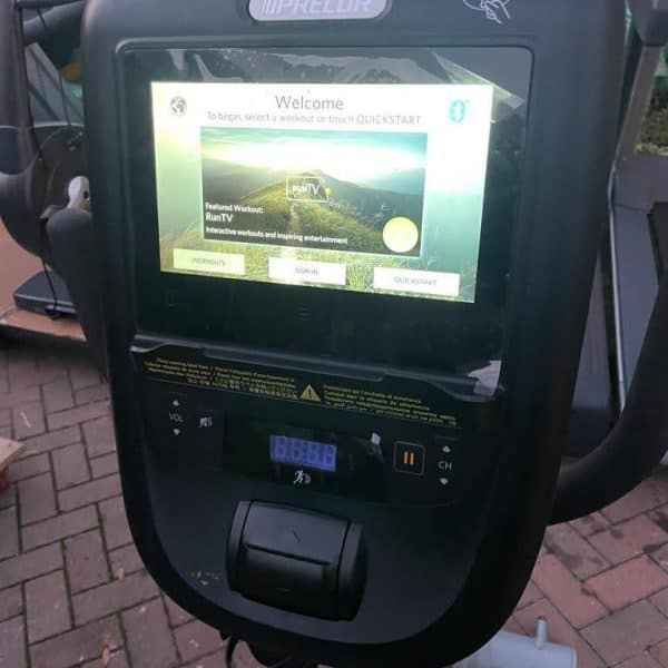 Precor UBK 885 Upright Bike with P82 Console - Commercial Gym Equipment